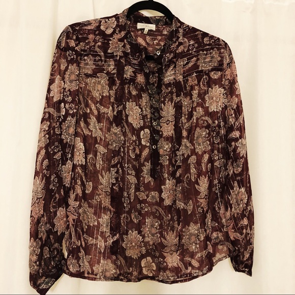 Lucky Brand Ladies’ Sheer Blouse - Picture 1 of 5